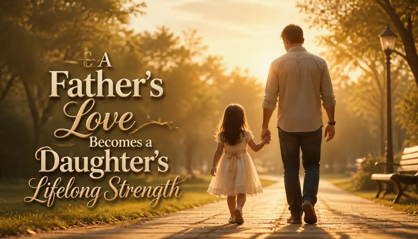 Father daughter love bond with emotional quote