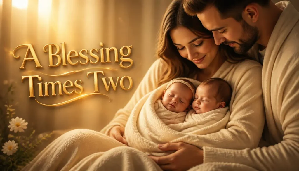 Faith-inspired image representing the blessing of twin children