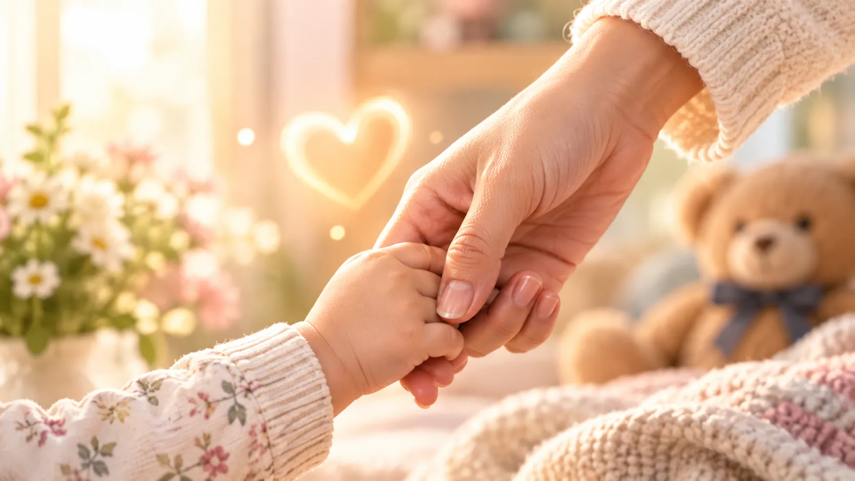 Mother holding child’s hand representing short mother’s love quotes