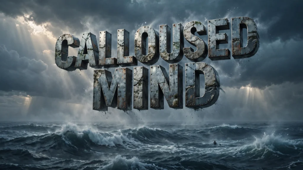 David Goggins quotes — 3D 'Calloused Mind' floating text art